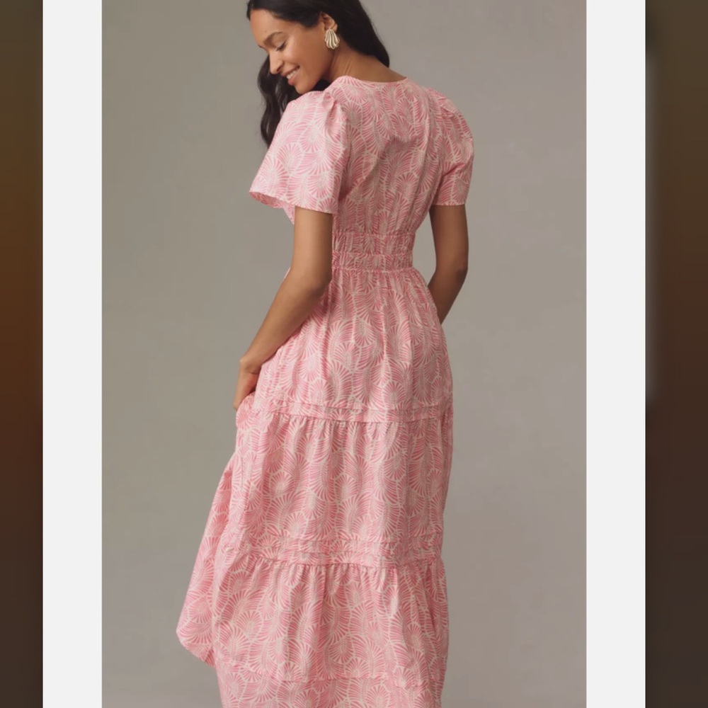 Anthropologie Pink Patterned Maxi Dress - Picture 3 of 7